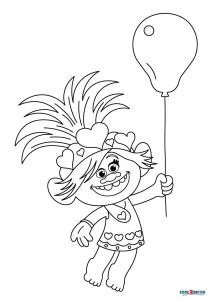 Free printable poppy coloring pages trolls for kids