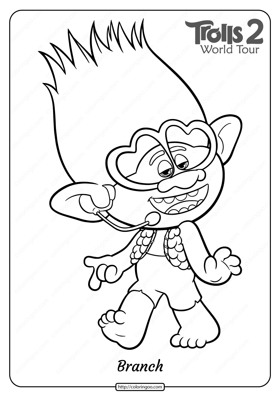 Printable trolls branch pdf coloring page poppy coloring page stitch coloring pages monster coloring pages