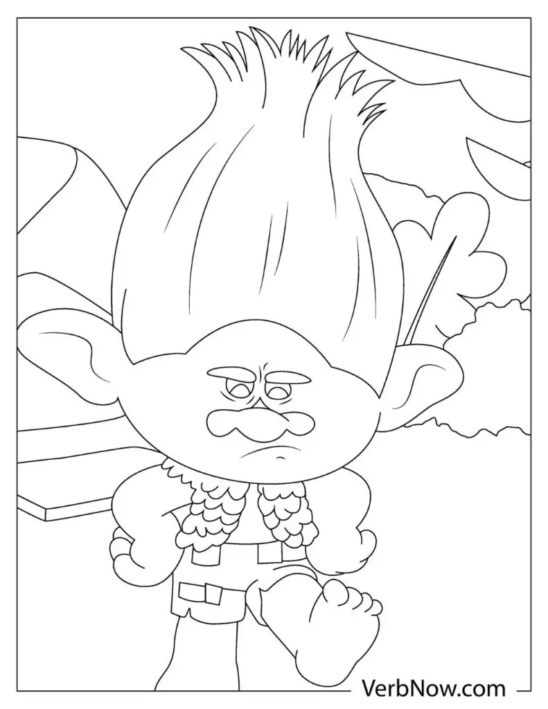 Free trolls coloring pages book for download printable pdf