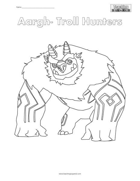 Troll hunters coloring page