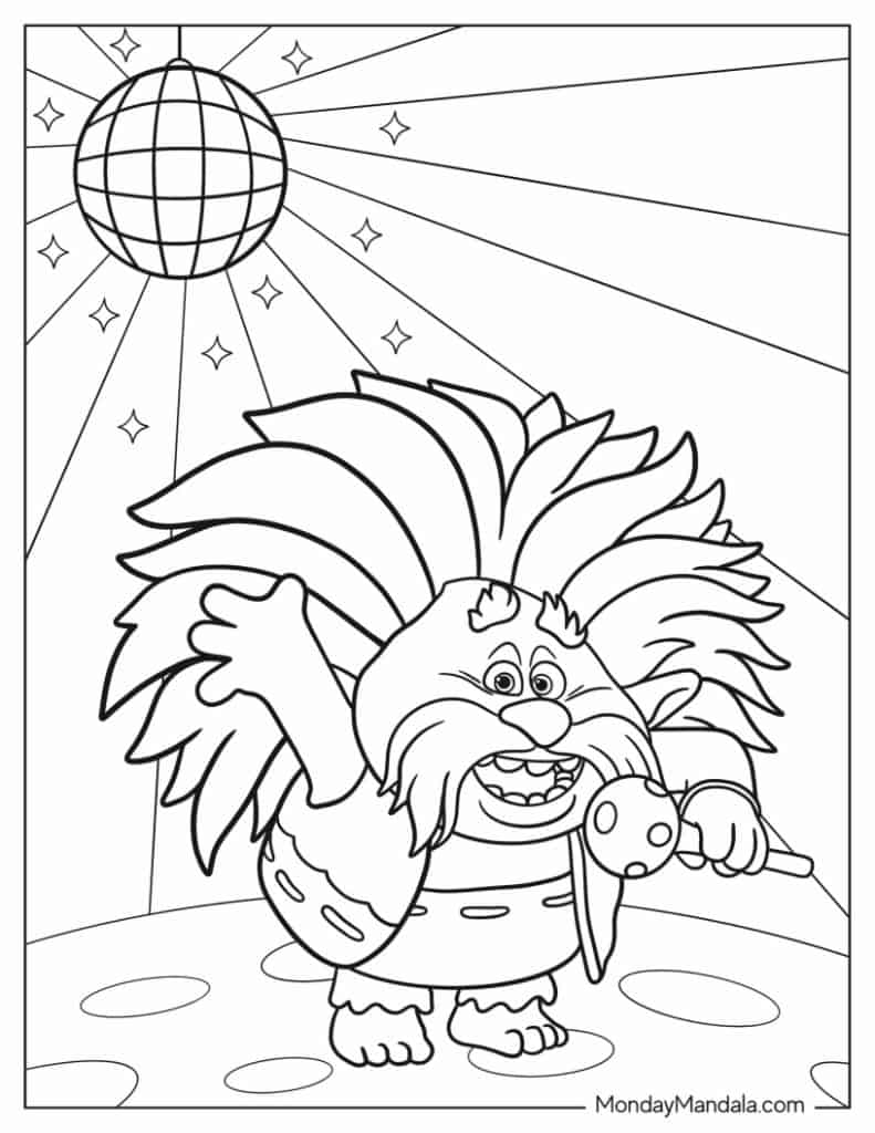 Trolls coloring pages free pdf printables