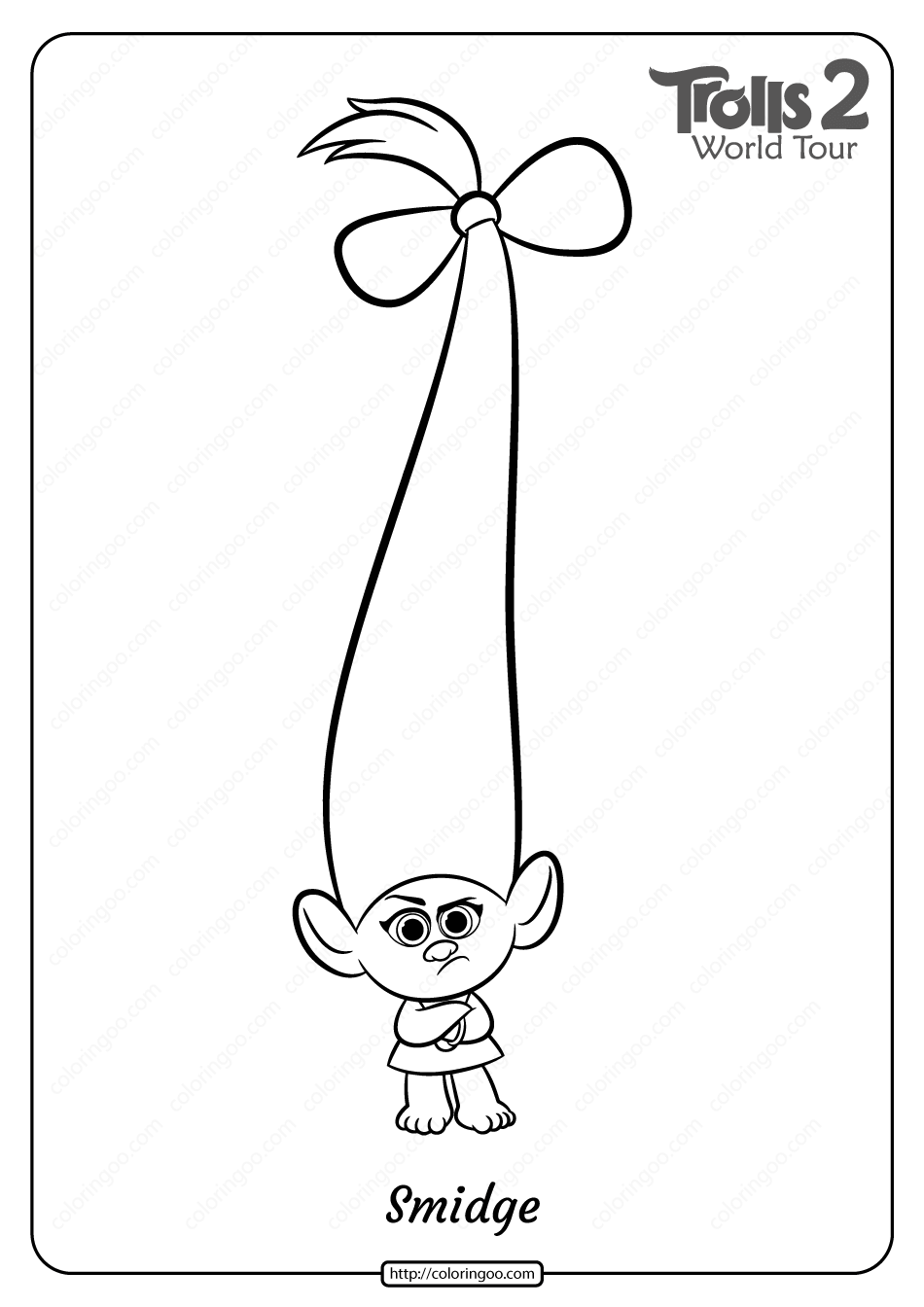 Free printable trolls smidge pdf coloring page monster coloring pages poppy coloring page coloring pages