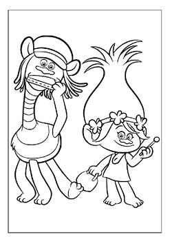 Printable trolls coloring pages collection dive into troll village adventure