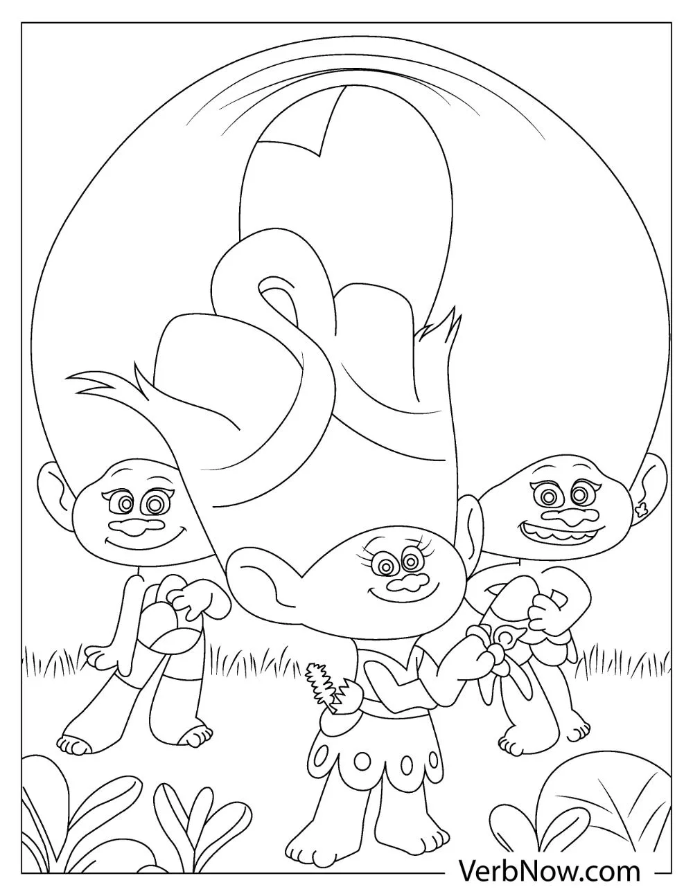 Free trolls coloring pages book for download printable pdf