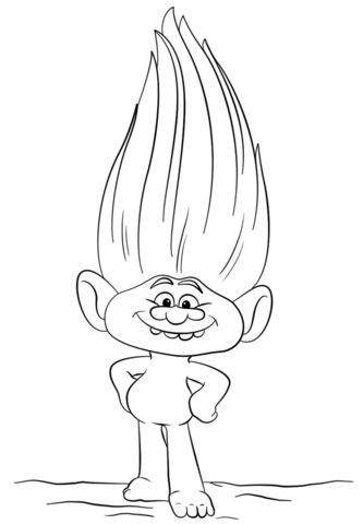 Guy diamond from trolls coloring page poppy coloring page cartoon coloring pages colouring pages