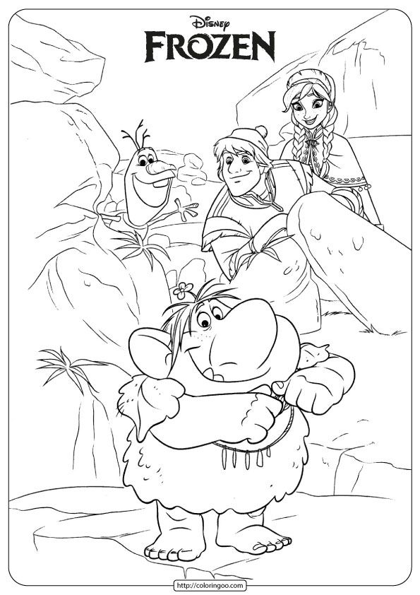 Kristoff anna and trolls coloring pages frozen coloring pages frozen coloring disney coloring pages