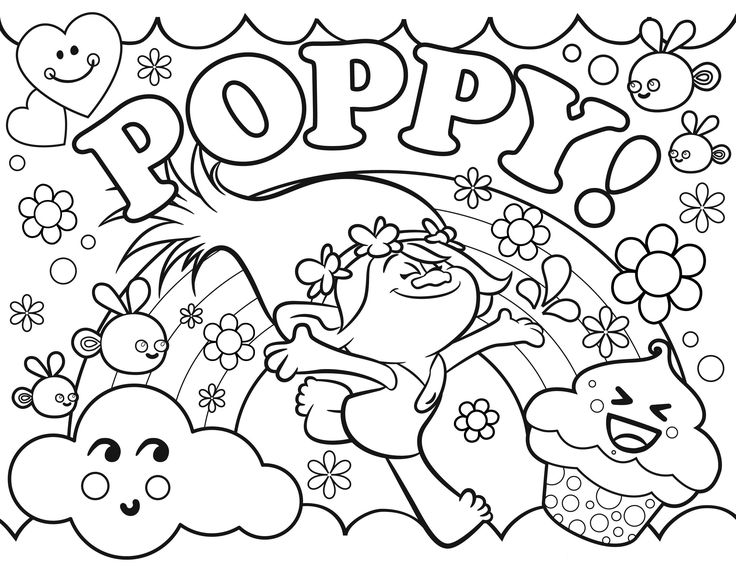 Pin by coloring fun on trolls poppy coloring page cartoon coloring pages disney coloring pages