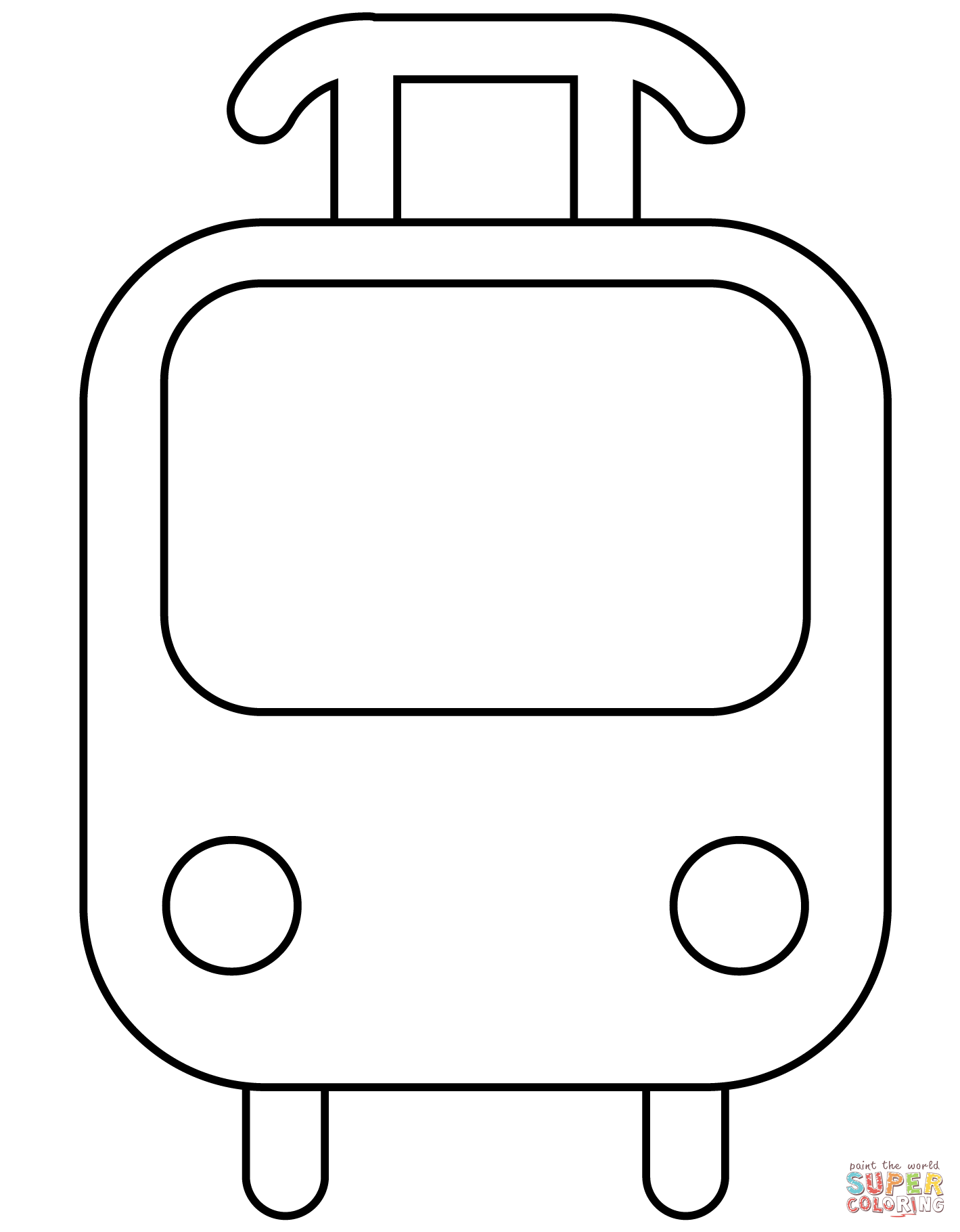 Tram emoji coloring page free printable coloring pages