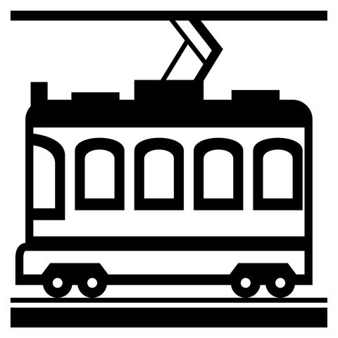 Tram car emoji coloring page free printable coloring pages