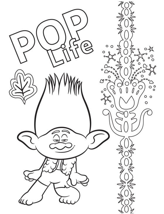 Free printable trolls world tour party pack with activity coloring pages