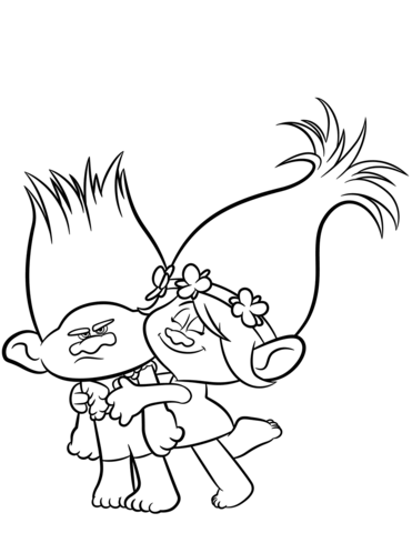 Branch poppy from trolls coloring page free printable coloring pages