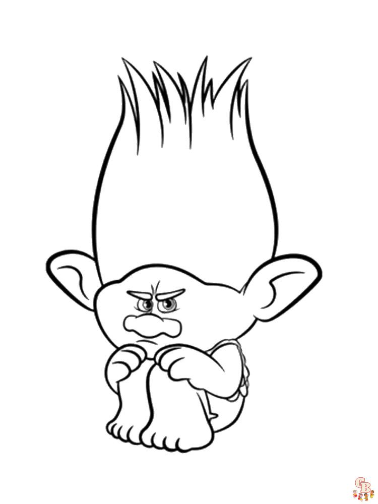 Trolls coloring pages free and printable sheets for kids