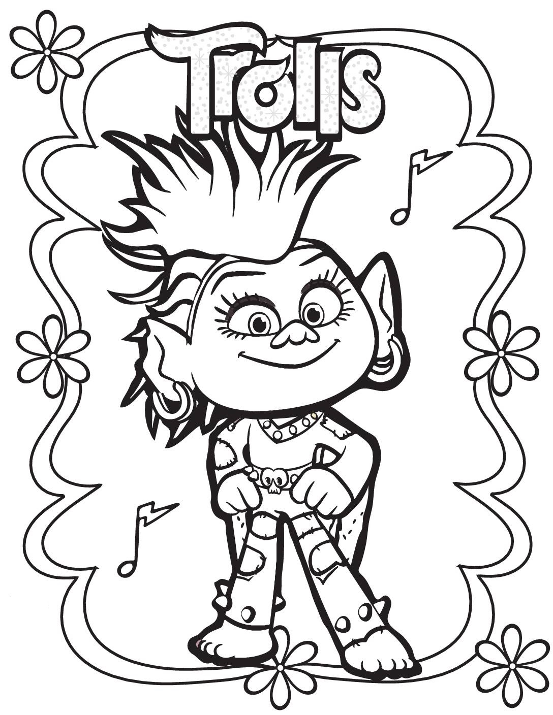 Trolls coloring pages by coloringpageswk on