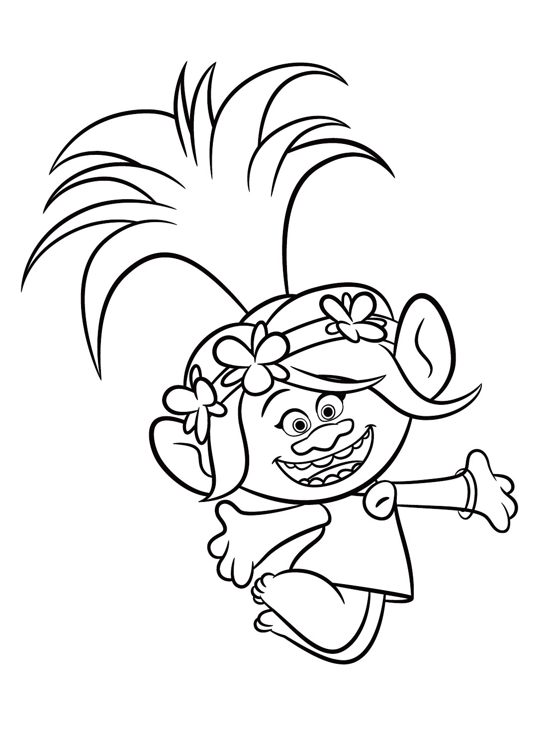 Trolls movie coloring pages