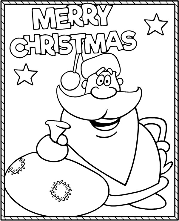 Santa coloring pages for christmas