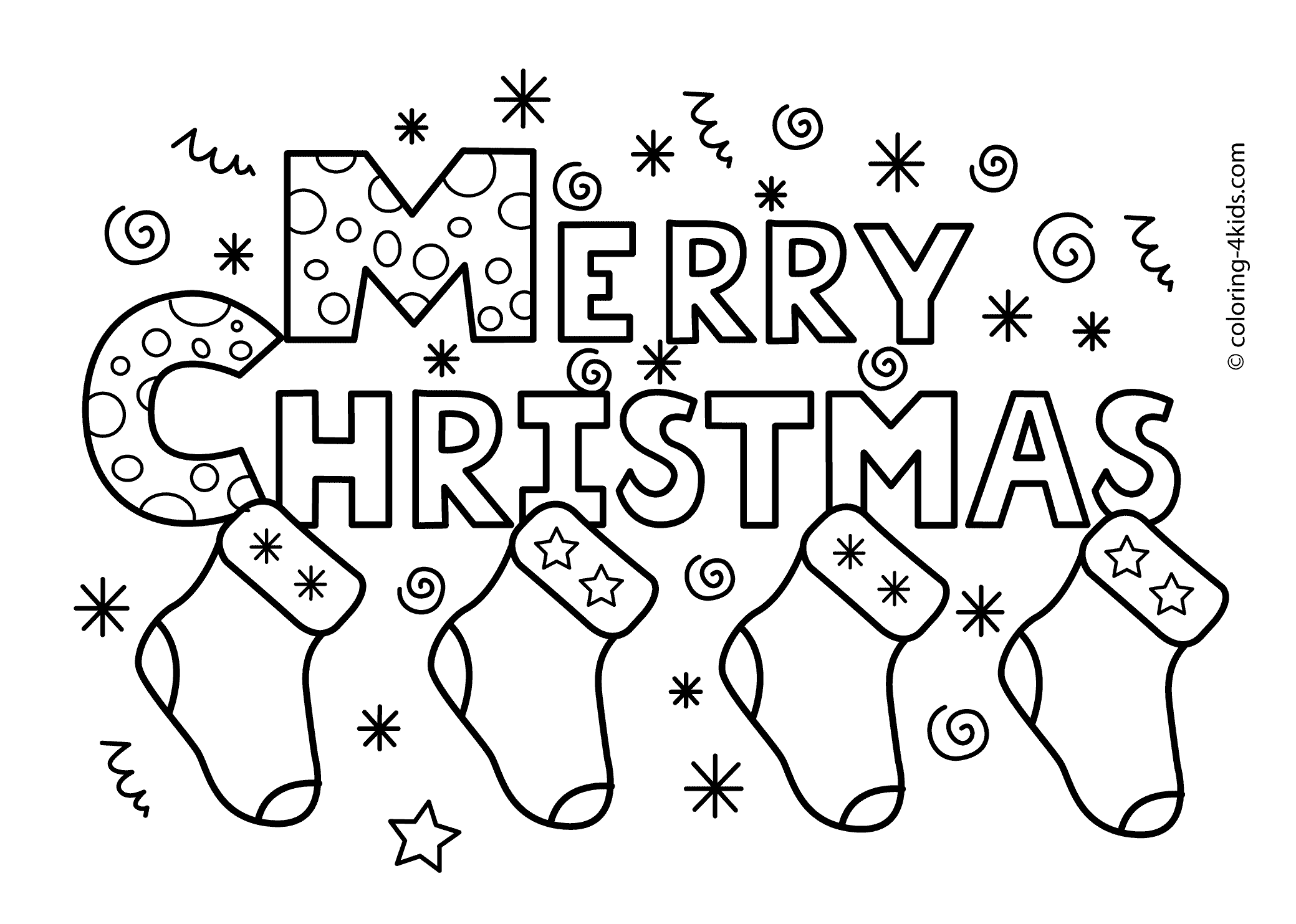 Merry christmas coloring pages to download and print for free