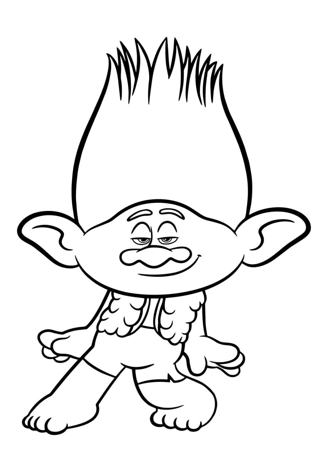 Branch from trolls coloring page