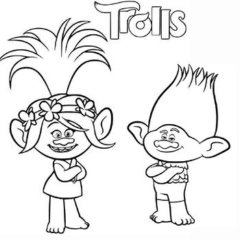 Trolls coloring pages dollar deal