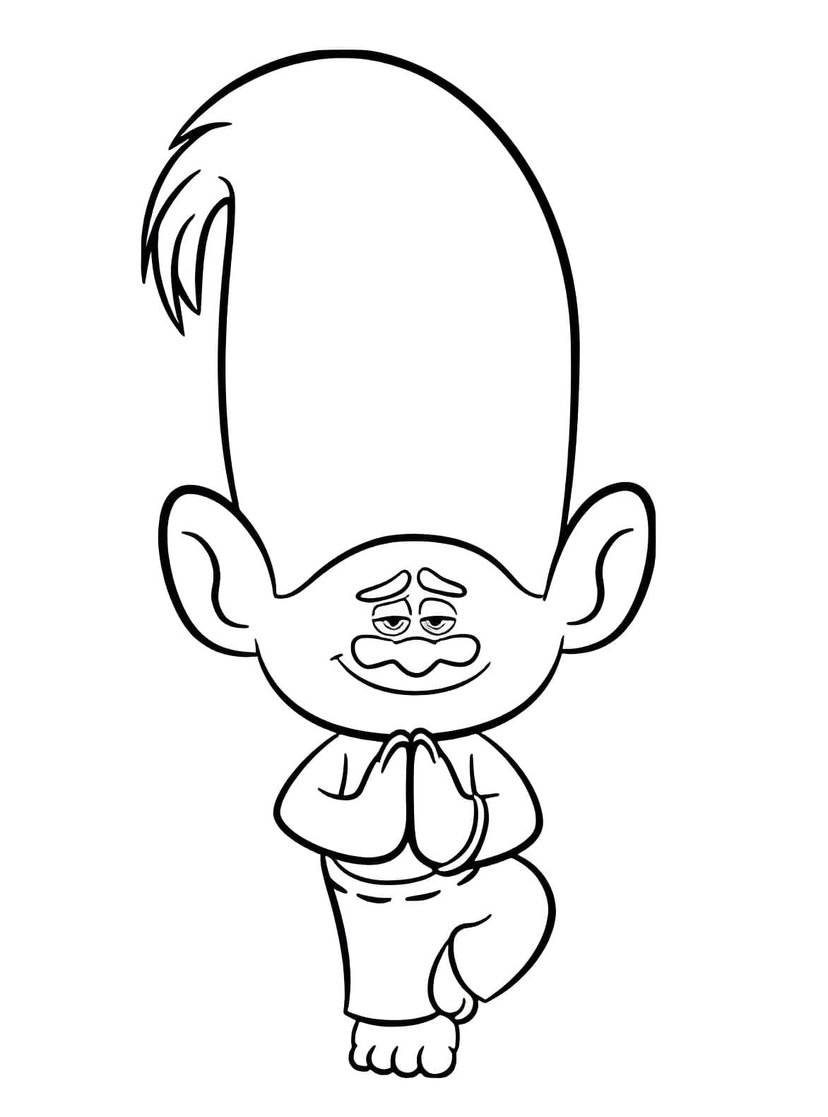 Creek from trolls coloring page