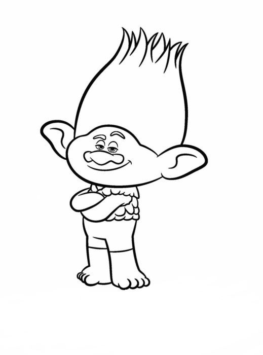 Trolls movie coloring pages