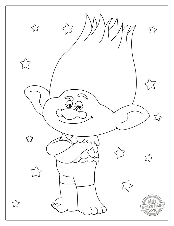 Free printable trolls coloring pages for kids kids activities blog