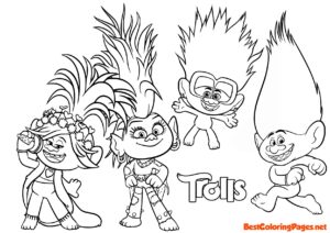 Trolls coloring pages