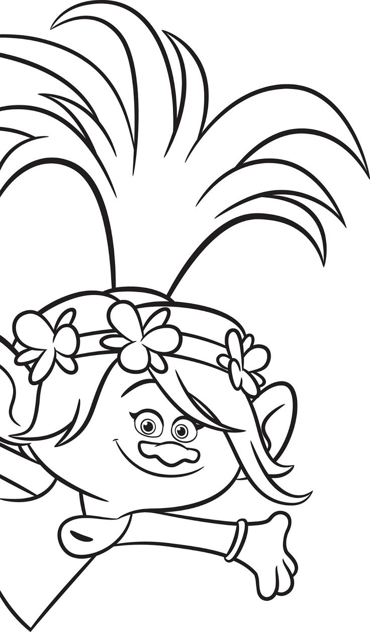 Trolls movie coloring pages