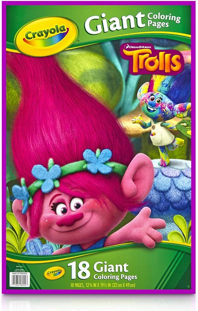 Crayola giant coloring pages trolls toys games