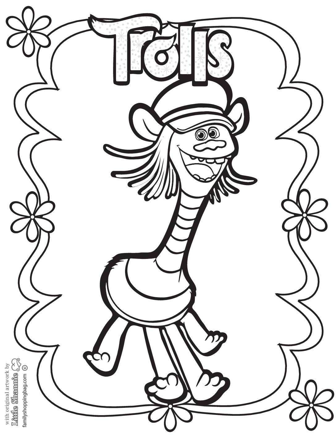 Coloring page trolls