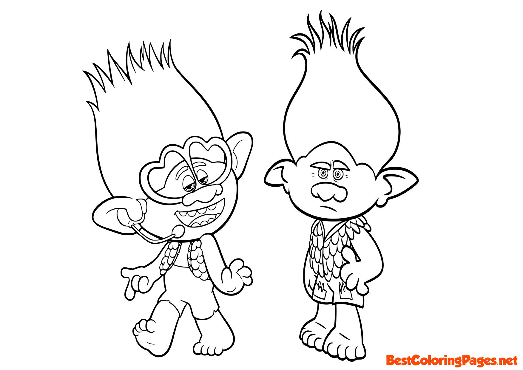 Trolls coloring pages