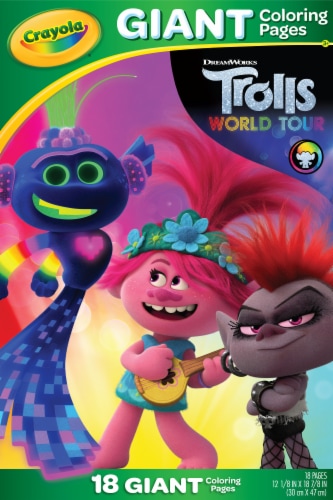 Crayola trolls world tour giant coloring pages pk