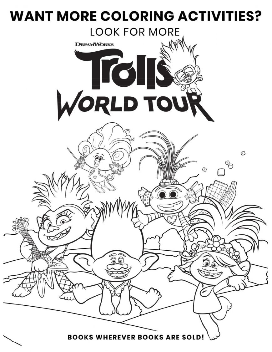 Trolls world tour coloring pages coloriage trolls coloriage coloriage halloween