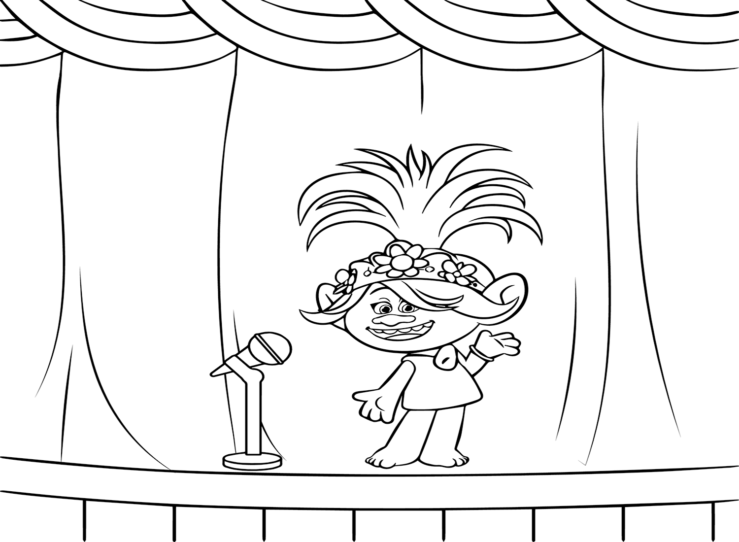 Trolls world tour coloring pages printable for free download