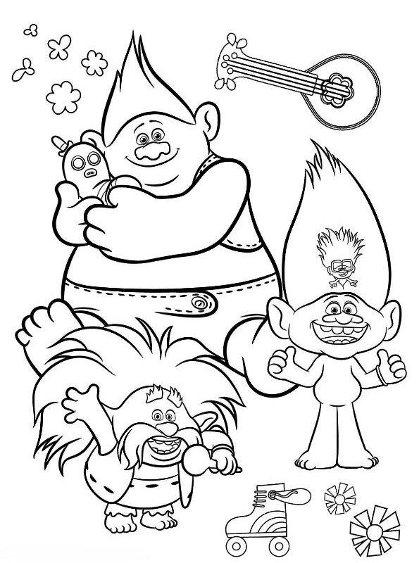 Trolls coloring pages by coloringpageswk on