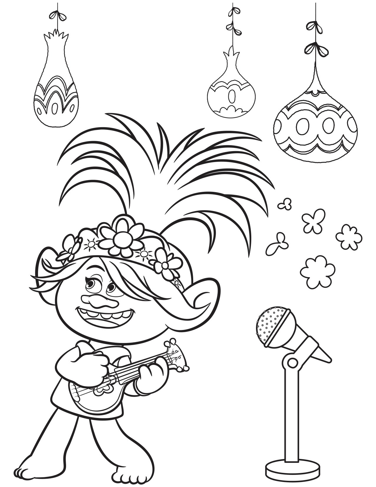 Trolls world tour coloring pages