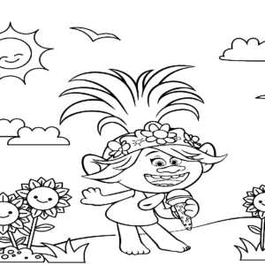 Trolls world tour coloring pages printable for free download