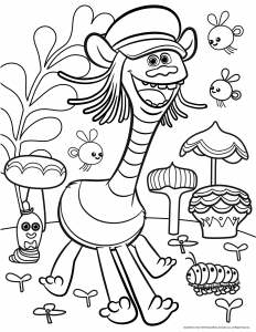 Trolls free to color for kids