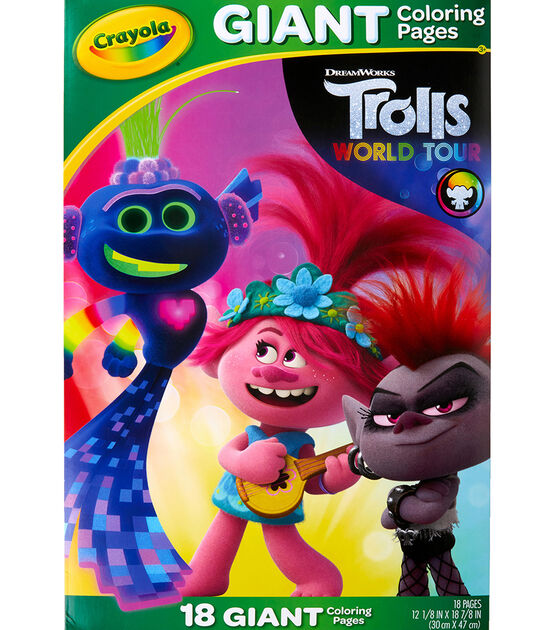 Crayola x trolls giant coloring pages ct