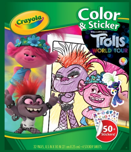 Crayola trolls world tour color sticker pack ct