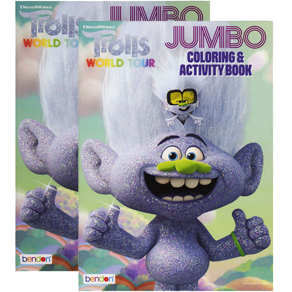 Trolls world tour jumbo coloring activity book â