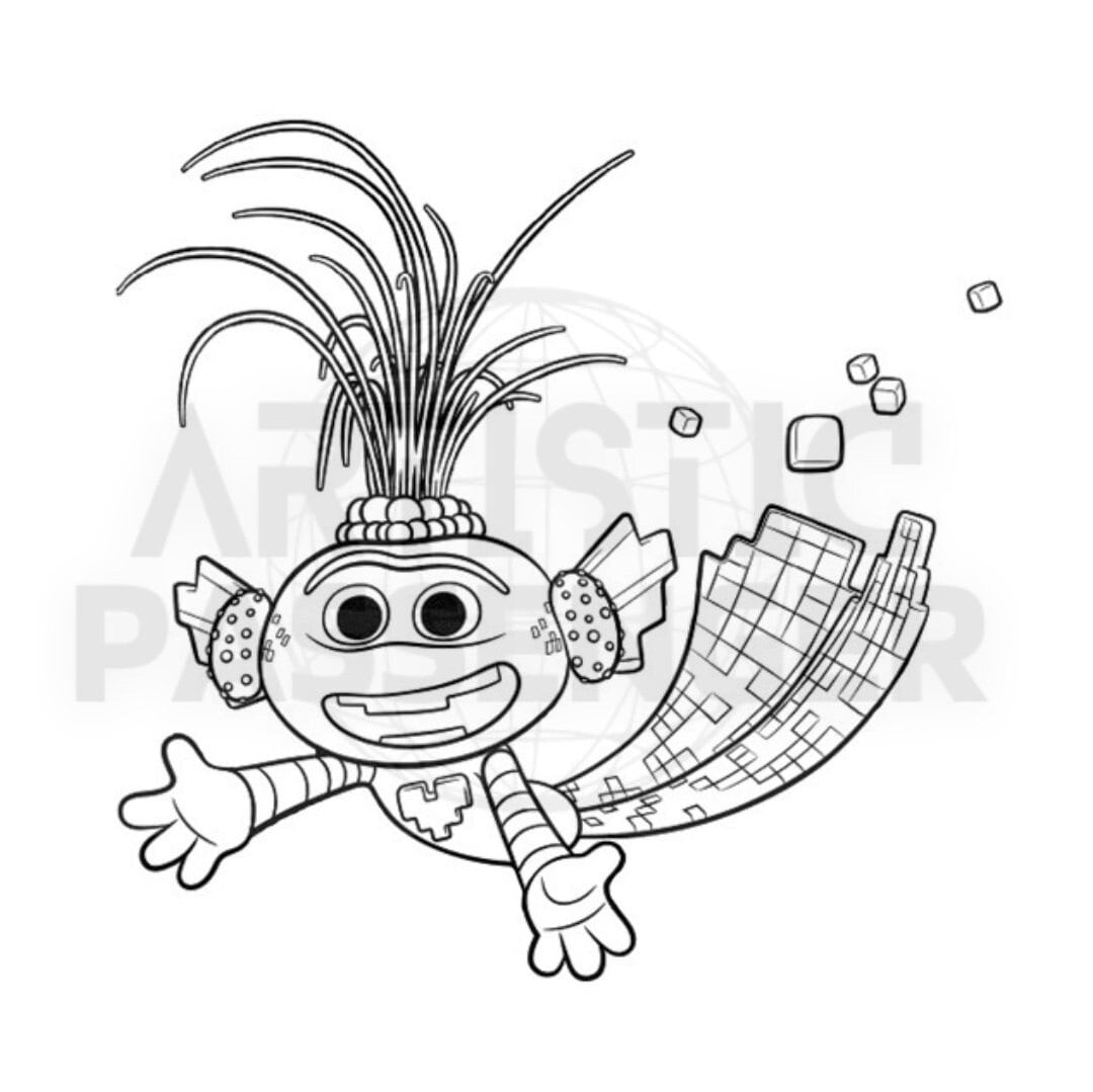 Printable trolls coloring pages for kids printable digital pages