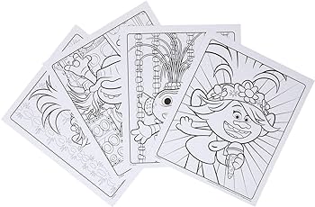 Crayola trolls world tour color sticker activity with kids coloring pages sticker sheets trolls coloring gift for kids ages toys games