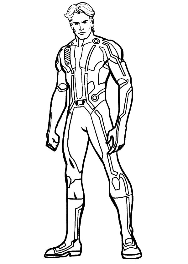 Tron legacy kevin flynn coloring pages color luna