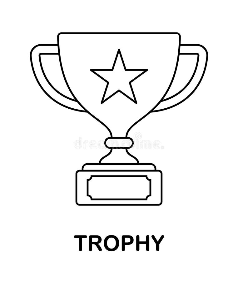 Coloring page trophy stock illustrations â coloring page trophy stock illustrations vectors clipart