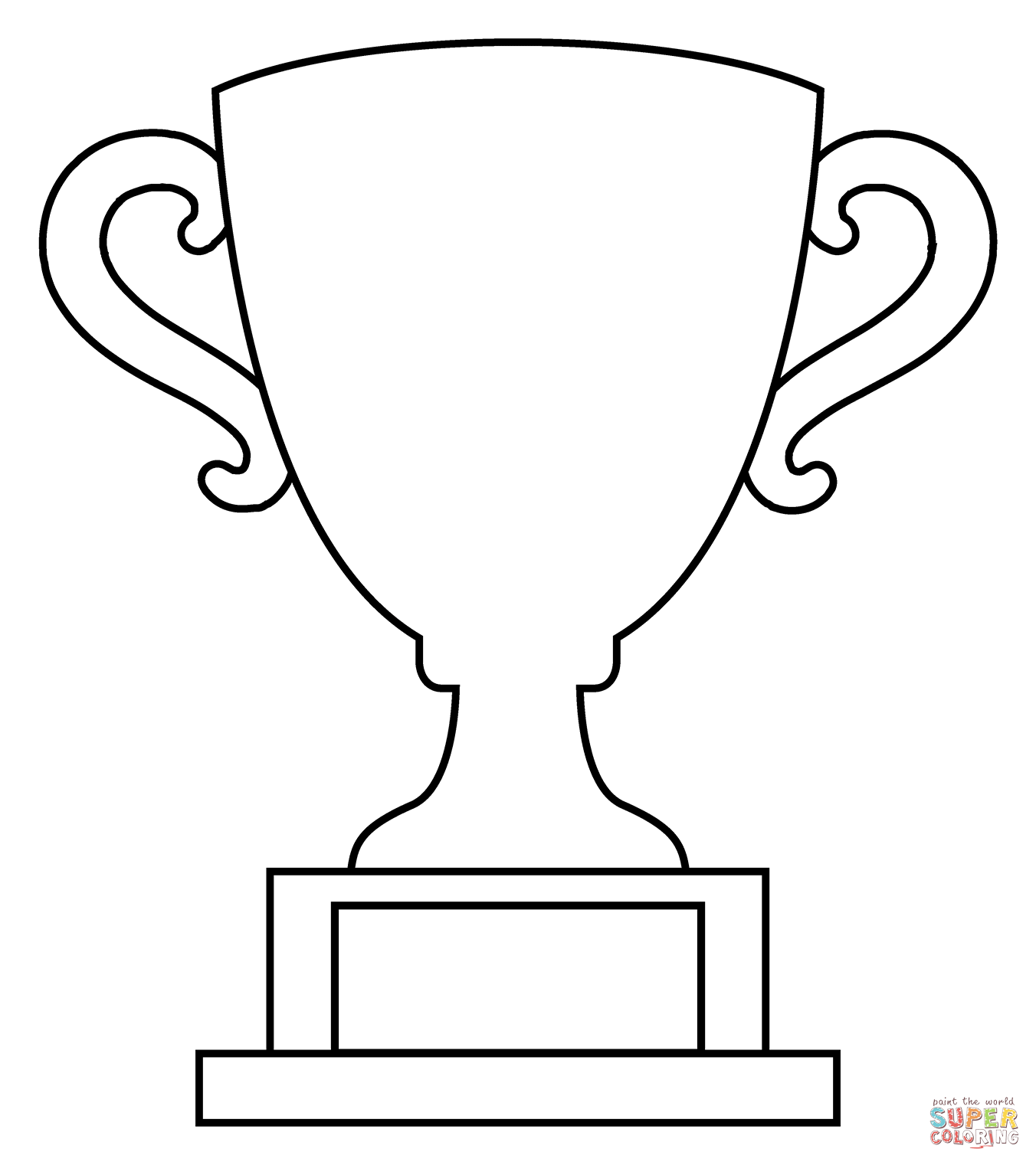 Trophy emoji coloring page free printable coloring pages