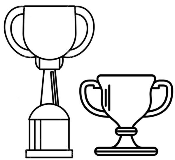 Free trophy coloring pages printable pdf