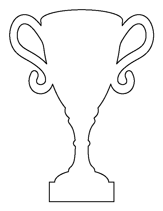 Printable trophy template trophy craft printable patterns crafts