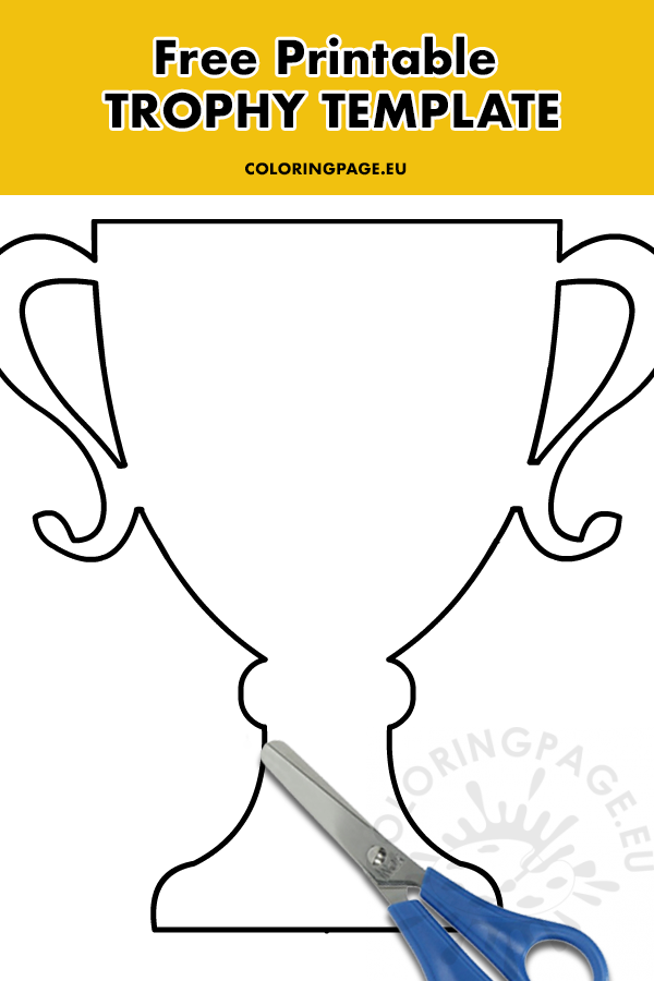 Trophy template coloring page