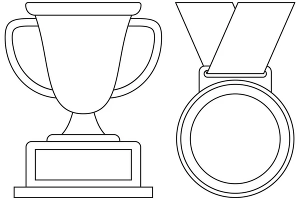 Trophy outline vector images