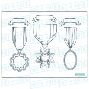 Awards medals coloring page